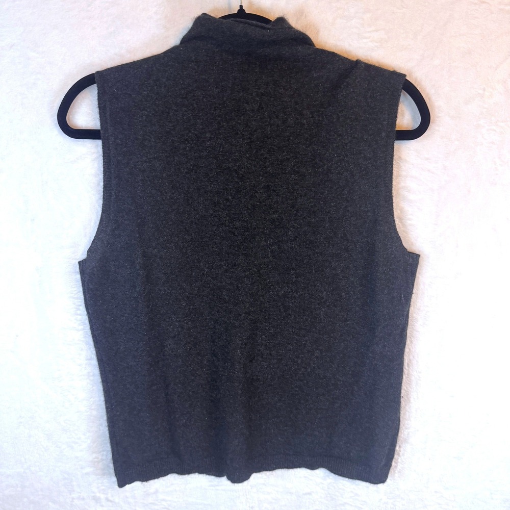 Allard Ellen Sleeveless Sweater 100% Cashmere Mock Neck M Gray Women‎